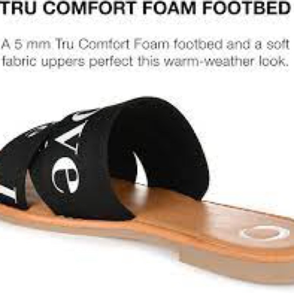 JOURNEE COLLECTION IVANTE COMFORT FOAM CRISSCROSS SLIDES SANDALS NWT SZ 8 - Picture 8 of 9